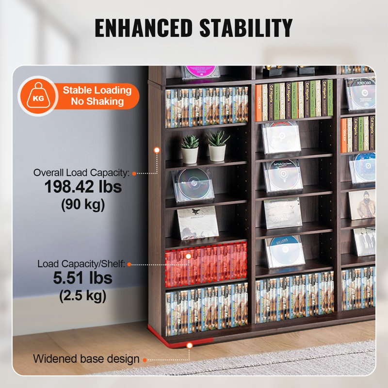Winston Porter Wood 7'' H Media Shelves & Reviews | Wayfair